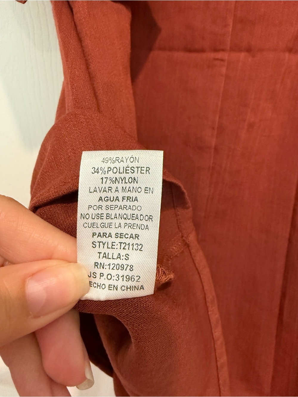 entro Rust Ruffle Sleeve Top - Picture 5 of 7